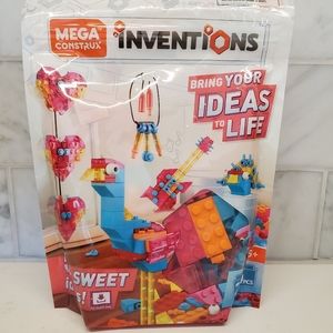 NEW Mega Construx Inventions 200 Pieces Pink Candy Brick Lego Easter Basket